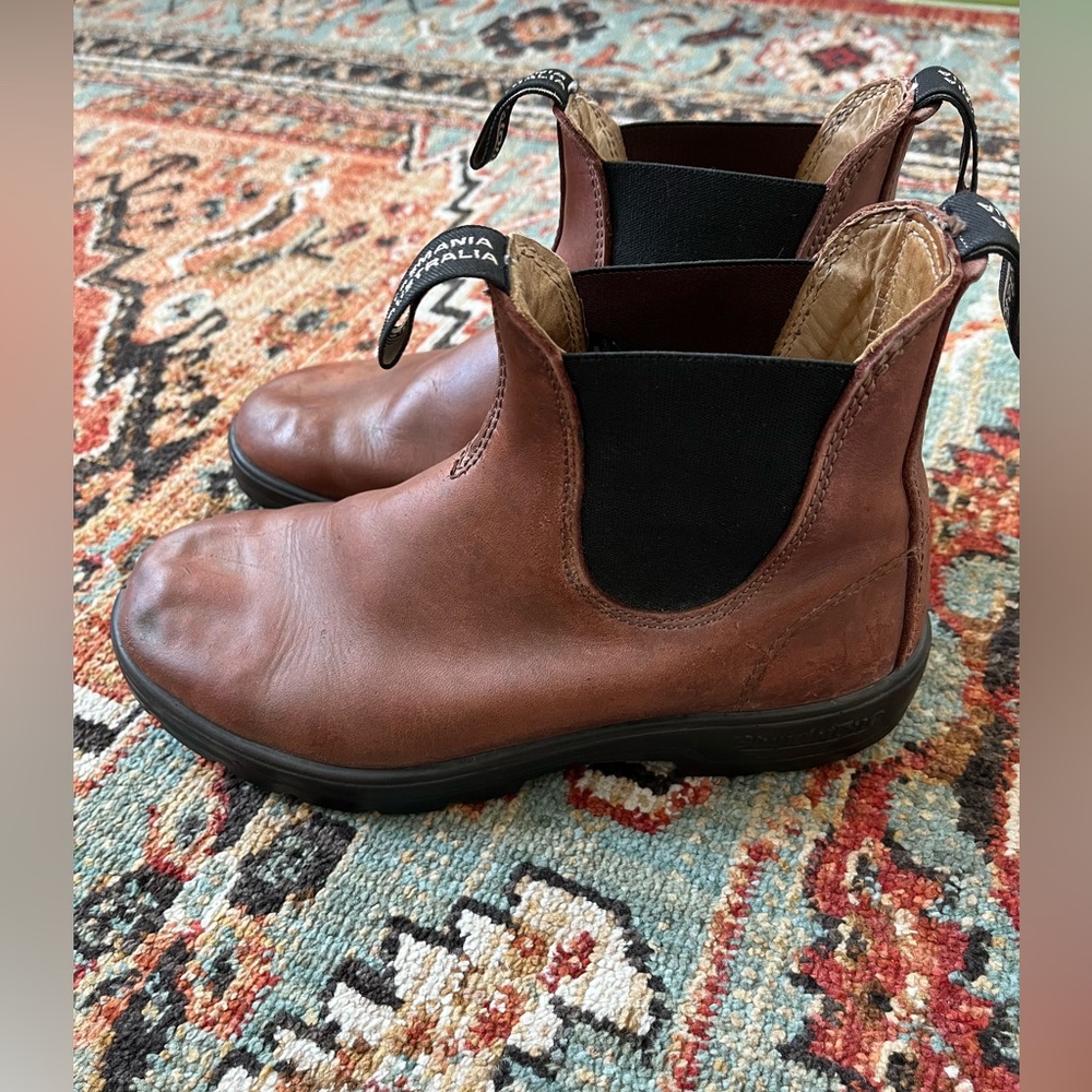 Blundstone Chelsea Brown Black Leather Boots